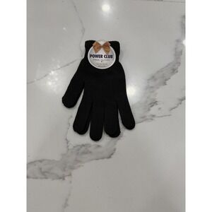 Power Club‎ Magic Gloves Mens One Size Black Stretch Knit Winter Solid Warm